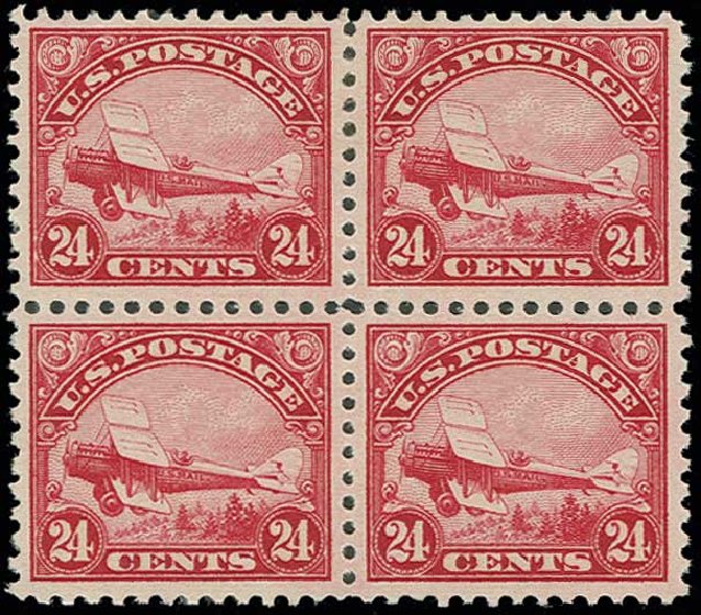 Values of US Stamps Scott #C6 - 24c 1923 Air DeHavilland Biplane. H.R. Harmer, Jun 2013, Sale 3003, Lot 1538