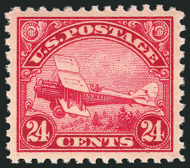 US Stamps Price Scott #C6: 24c 1923 Air DeHavilland Biplane. Robert Siegel Auction Galleries, Mar 2012, Sale 1019, Lot 918