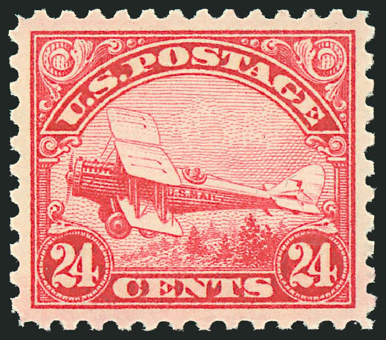 US Stamp Value Scott Cat. C6: 1923 24c Air DeHavilland Biplane. Robert Siegel Auction Galleries, Jun 2009, Sale 975, Lot 2108