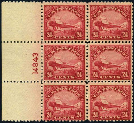 Value of US Stamps Scott #C6 - 1923 24c Air DeHavilland Biplane. Harmer-Schau Auction Galleries, Jan 2013, Sale 96, Lot 659