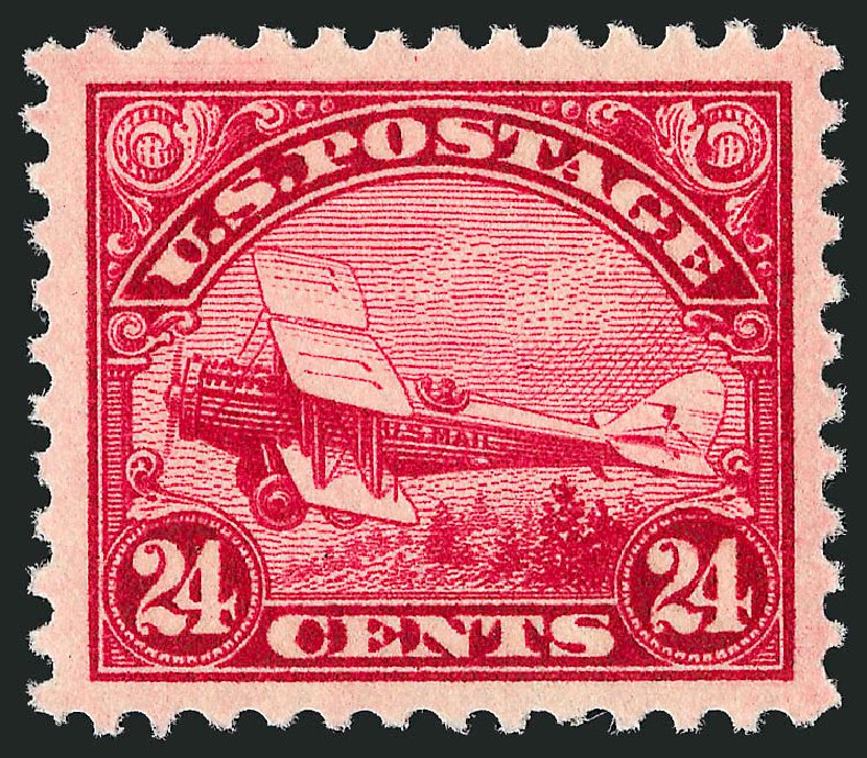 US Stamp Value Scott Catalogue #C6: 1923 24c Air DeHavilland Biplane. Robert Siegel Auction Galleries, Sep 2008, Sale 962, Lot 2940