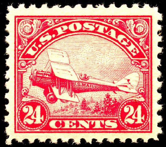 Cost of US Stamps Scott Cat. # C6 - 24c 1923 Air DeHavilland Biplane. Matthew Bennett International, Jun 2008, Sale 328, Lot 1111