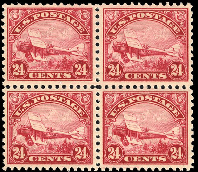 Value of US Stamp Scott Cat. #C6 - 24c 1923 Air DeHavilland Biplane. Cherrystone Auctions, Nov 2009, Sale 200911, Lot 3151