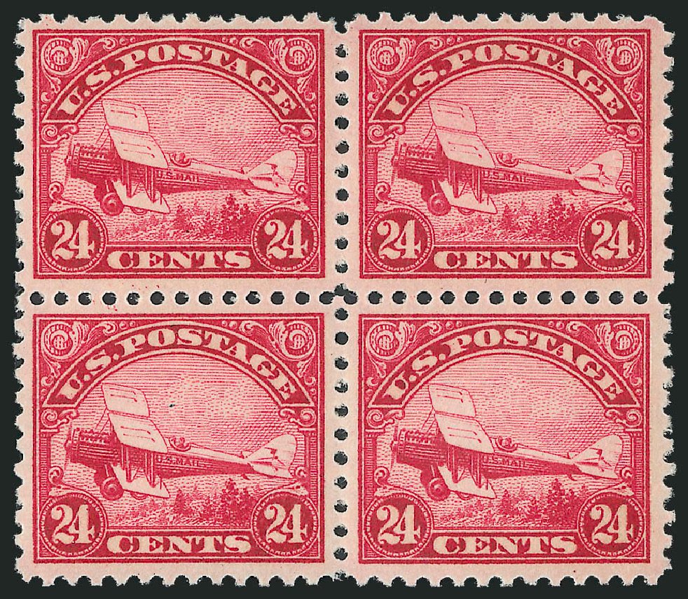 US Stamp Value Scott Cat. C6: 24c 1923 Air DeHavilland Biplane. Robert Siegel Auction Galleries, Apr 2010, Sale 984, Lot 1051