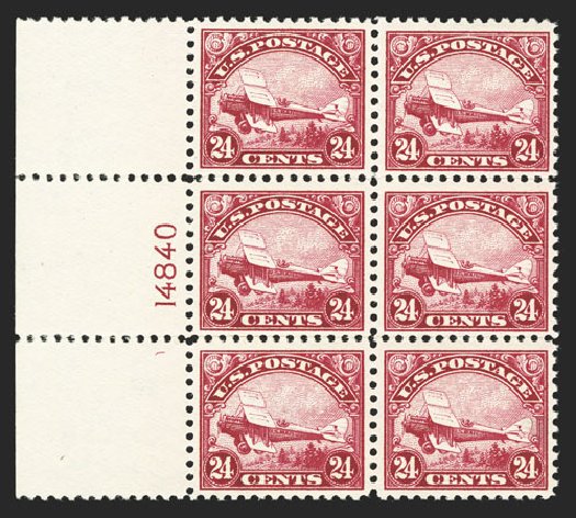 US Stamp Value Scott Catalog # C6 - 1923 24c Air DeHavilland Biplane. Spink Shreves Galleries, Mar 2013, Sale 142, Lot 421