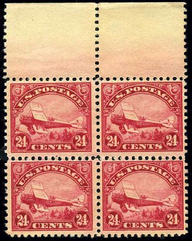 Values of US Stamp Scott Cat. C6: 1923 24c Air DeHavilland Biplane. Harmer-Schau Auction Galleries, Jul 2010, Sale 86, Lot 604
