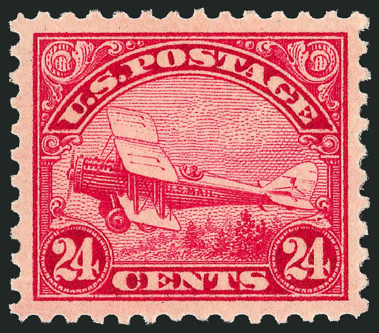 US Stamps Value Scott Catalog C6: 1923 24c Air DeHavilland Biplane. Robert Siegel Auction Galleries, Oct 2011, Sale 1014, Lot 2154