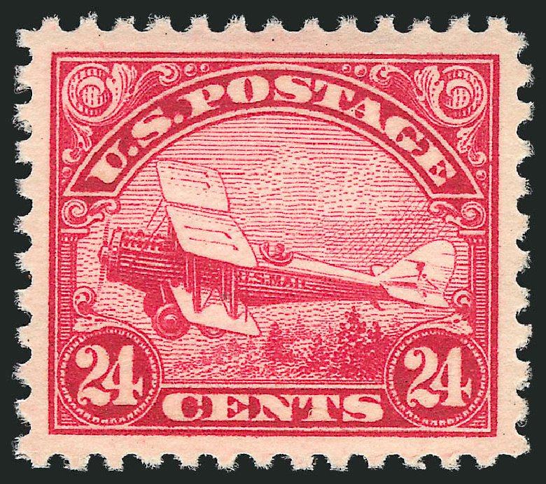 Price of US Stamps Scott Catalog # C6: 24c 1923 Air DeHavilland Biplane. Robert Siegel Auction Galleries, Feb 2015, Sale 1092, Lot 1404