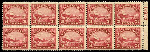 Prices of US Stamps Scott Catalog C6 - 1923 24c Air DeHavilland Biplane. Matthew Bennett International, Mar 2011, Sale 337, Lot 3075