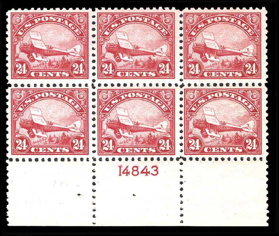 US Stamps Price Scott # C6 - 24c 1923 Air DeHavilland Biplane. Cherrystone Auctions, Apr 2011, Sale 201104, Lot 1035