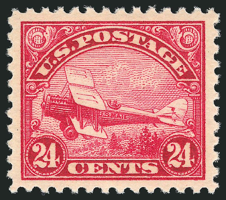 US Stamp Value Scott Catalogue C6 - 24c 1923 Air DeHavilland Biplane. Robert Siegel Auction Galleries, Mar 2011, Sale 1007, Lot 2915