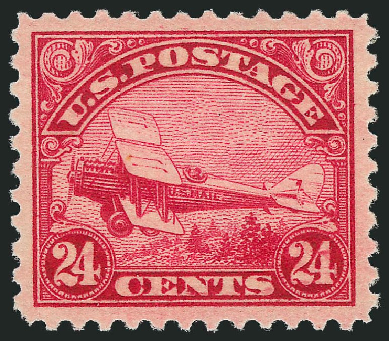 US Stamp Price Scott Catalog #C6: 24c 1923 Air DeHavilland Biplane. Robert Siegel Auction Galleries, Nov 2012, Sale 1034, Lot 525