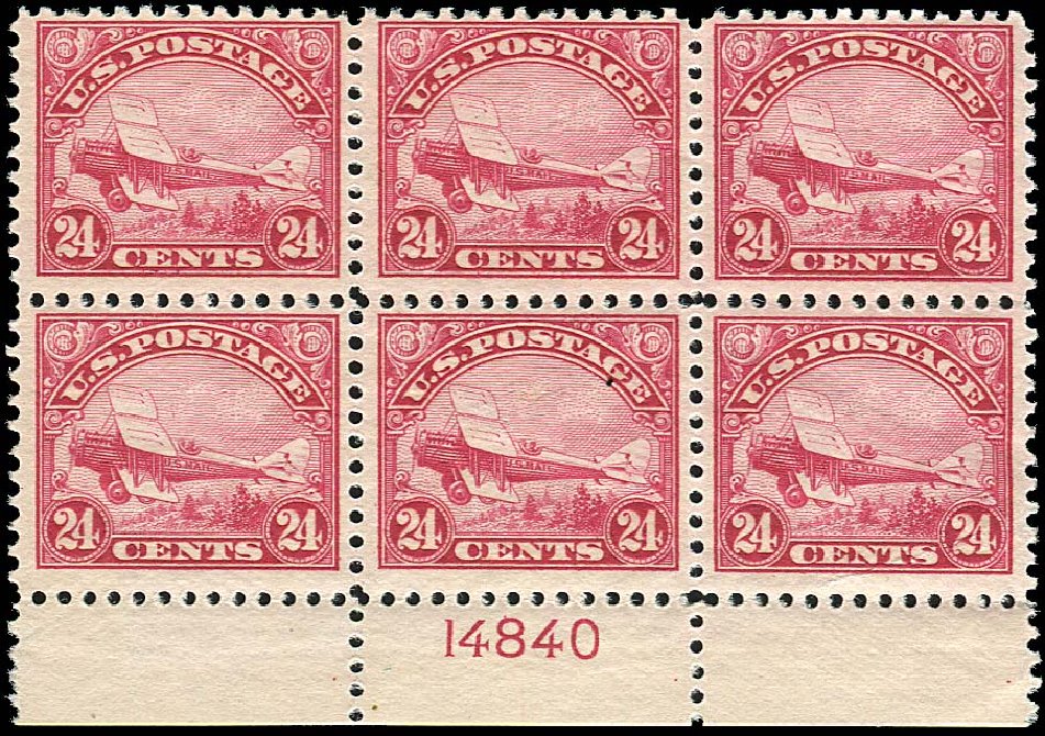 Price of US Stamps Scott C6 - 24c 1923 Air DeHavilland Biplane. Regency-Superior, Jan 2015, Sale 109, Lot 1722