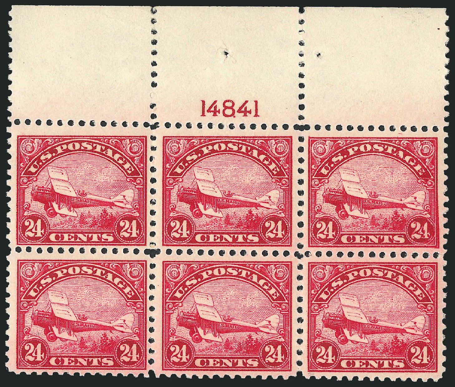 US Stamps Price Scott # C6 - 1923 24c Air DeHavilland Biplane. Robert Siegel Auction Galleries, Apr 2009, Sale 971, Lot 1892