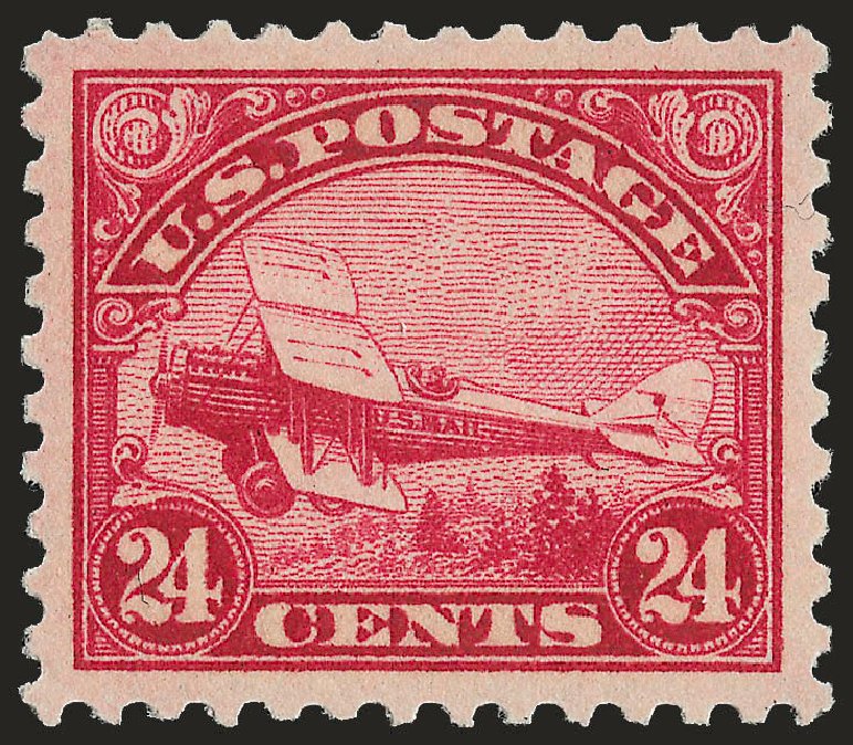 Values of US Stamp Scott Catalog # C6: 24c 1923 Air DeHavilland Biplane. Robert Siegel Auction Galleries, Jun 2009, Sale 973, Lot 242