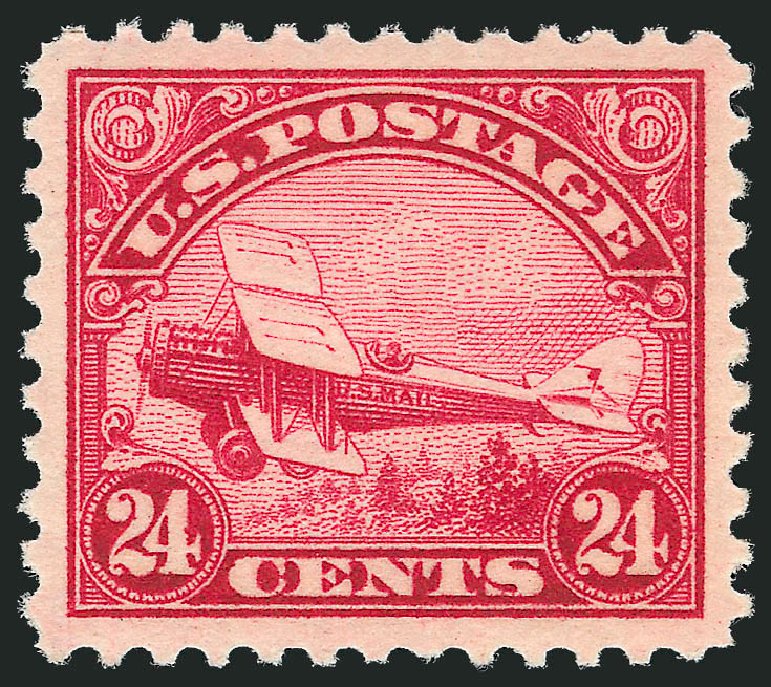 Values of US Stamp Scott Cat. #C6: 1923 24c Air DeHavilland Biplane. Robert Siegel Auction Galleries, Oct 2010, Sale 997, Lot 6152