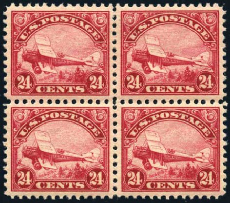 Prices of US Stamps Scott Catalog # C6 - 24c 1923 Air DeHavilland Biplane. Harmer-Schau Auction Galleries, Jul 2010, Sale 86, Lot 603