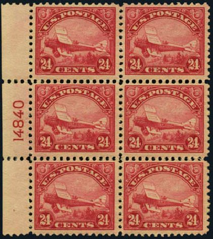 US Stamp Price Scott Catalog # C6 - 24c 1923 Air DeHavilland Biplane. Harmer-Schau Auction Galleries, Oct 2011, Sale 91, Lot 323