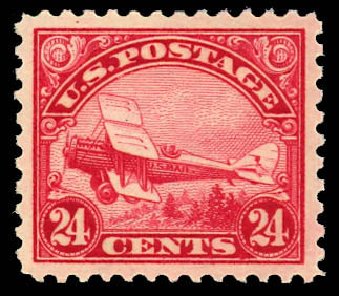 Price of US Stamps Scott Cat. #C6 - 1923 24c Air DeHavilland Biplane. Daniel Kelleher Auctions, Dec 2012, Sale 633, Lot 1063