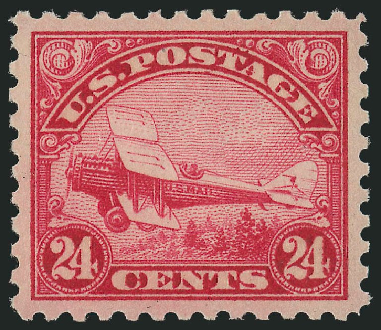 Cost of US Stamp Scott Cat. #C6 - 1923 24c Air DeHavilland Biplane. Robert Siegel Auction Galleries, Oct 2011, Sale 1014, Lot 2153