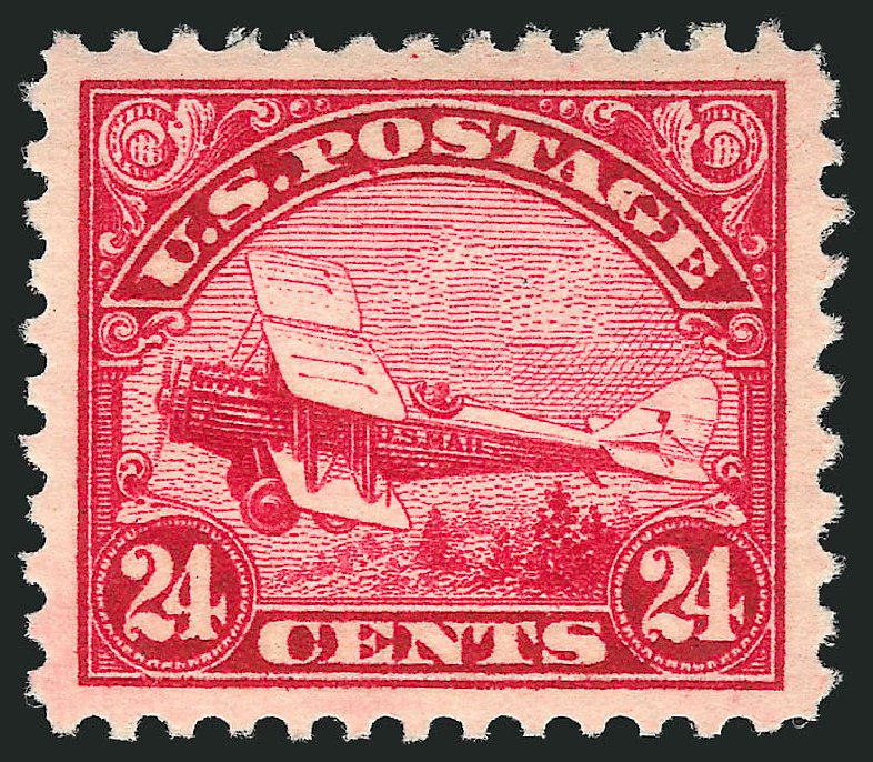 Prices of US Stamp Scott C6 - 24c 1923 Air DeHavilland Biplane. Robert Siegel Auction Galleries, Sep 2014, Sale 1078, Lot 633