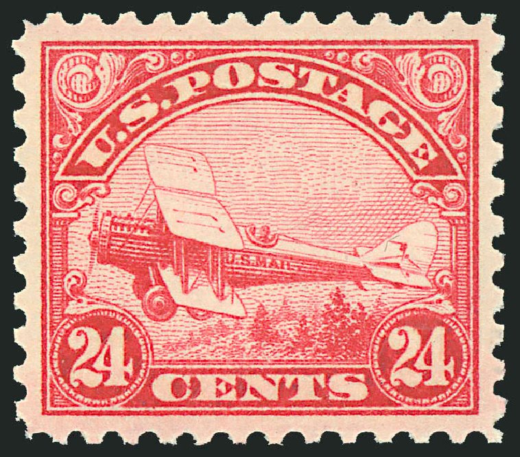 US Stamps Price Scott Cat. C6: 24c 1923 Air DeHavilland Biplane. Robert Siegel Auction Galleries, Jun 2011, Sale 1011, Lot 826