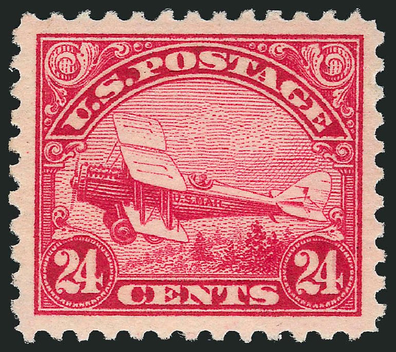 Values of US Stamps Scott Catalog #C6 - 24c 1923 Air DeHavilland Biplane. Robert Siegel Auction Galleries, Jun 2012, Sale 1026, Lot 1496