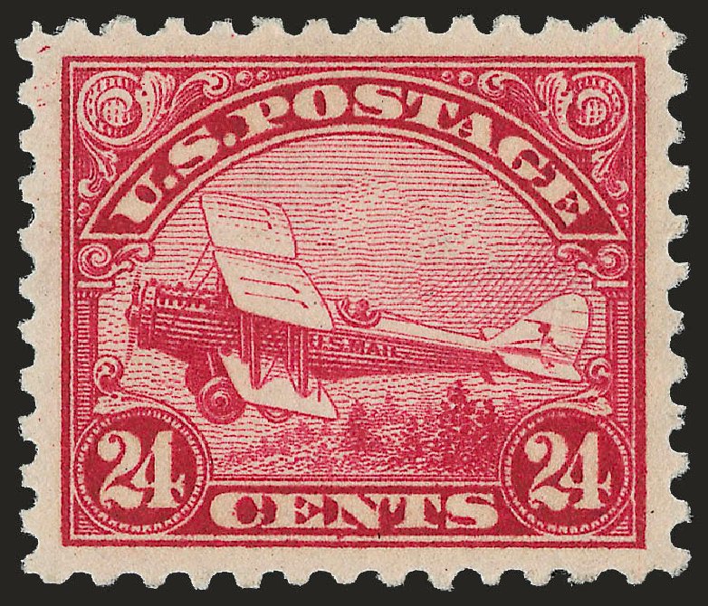 Prices of US Stamps Scott Catalog C6: 24c 1923 Air DeHavilland Biplane. Robert Siegel Auction Galleries, Jun 2009, Sale 975, Lot 2106