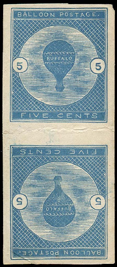US Stamp Prices Scott Cat. #CL1: 5c 1877 Air Buffalo Baloon. Regency-Superior, Jan 2015, Sale 109, Lot 1432