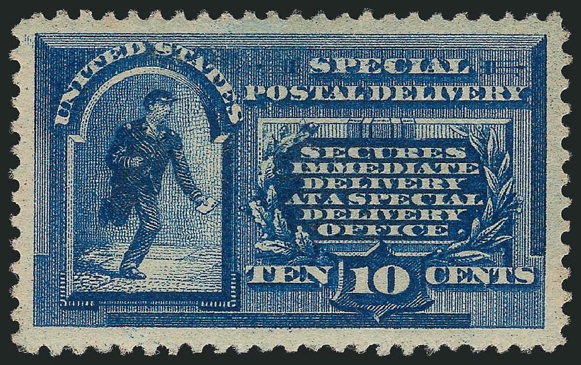 US Stamp Prices Scott Catalog #E1: 10c 1885 Special Delivery. Robert Siegel Auction Galleries, Dec 2013, Sale 1062, Lot 778