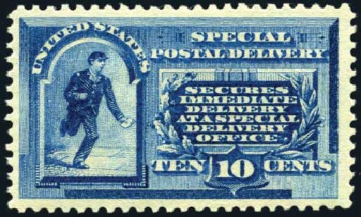 Price of US Stamps Scott Cat. # E1 - 10c 1885 Special Delivery. Harmer-Schau Auction Galleries, May 2014, Sale 101, Lot 200