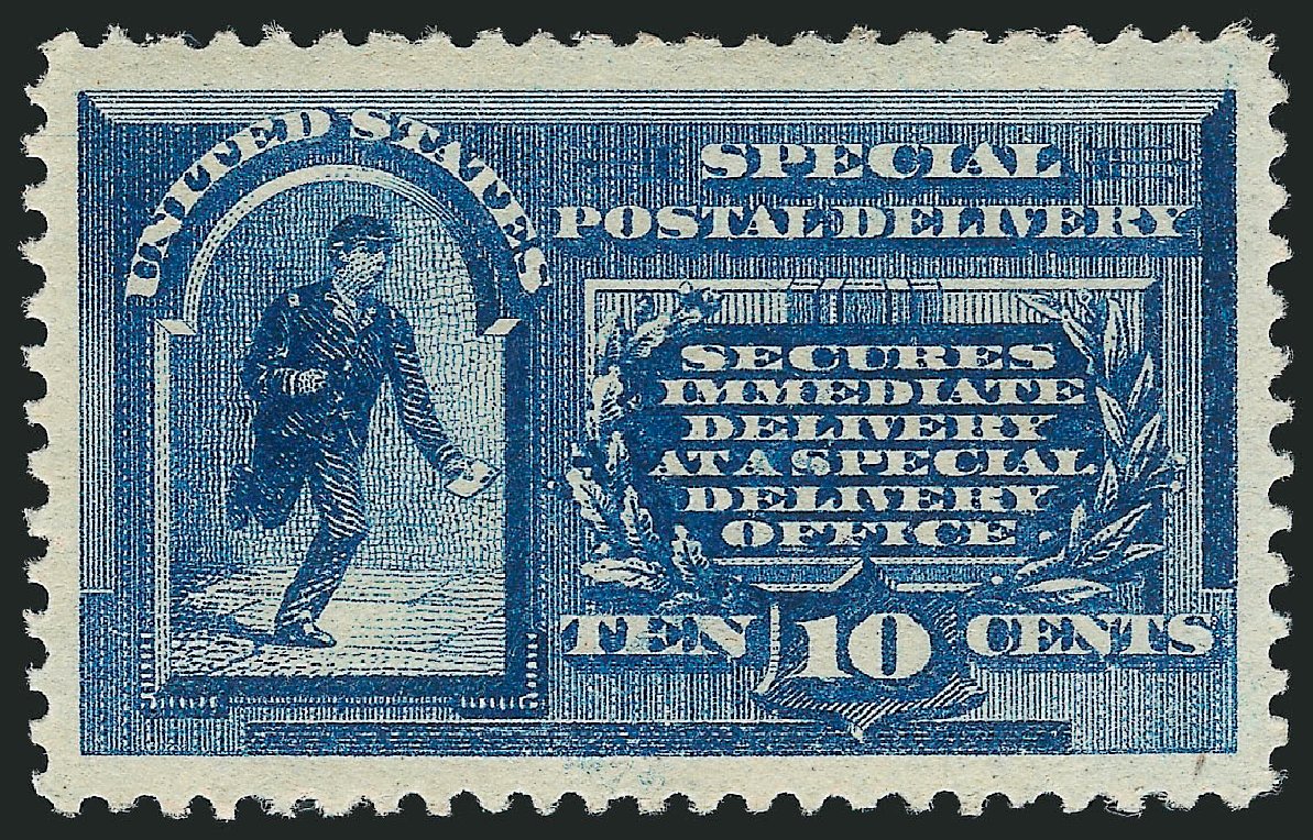Price of US Stamp Scott #E1 - 10c 1885 Special Delivery. Robert Siegel Auction Galleries, Apr 2014, Sale 1068, Lot 400