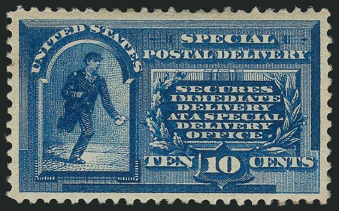 Cost of US Stamp Scott E1 - 10c 1885 Special Delivery. Robert Siegel Auction Galleries, Apr 2014, Sale 1068, Lot 401