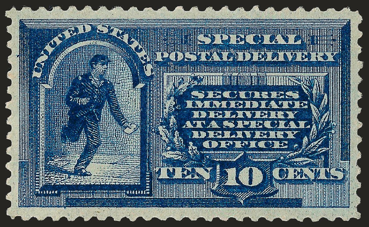 Values of US Stamp Scott Cat. # E1: 1885 10c Special Delivery. Robert Siegel Auction Galleries, Dec 2008, Sale 967, Lot 5071