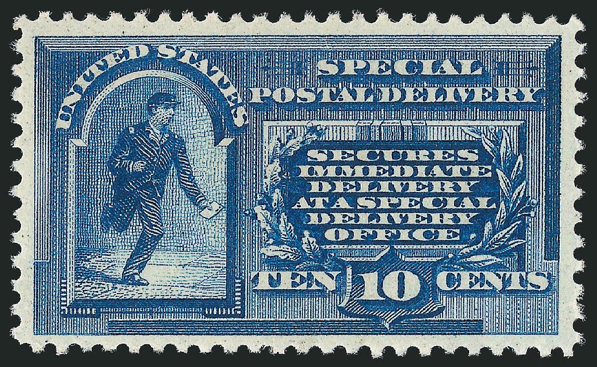 Prices of US Stamps Scott Catalogue #E1: 1885 10c Special Delivery. Robert Siegel Auction Galleries, Oct 2010, Sale 997, Lot 6201