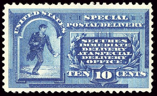 US Stamps Prices Scott Cat. #E1: 1885 10c Special Delivery. Spink Shreves Galleries, Jan 2014, Sale 146, Lot 504