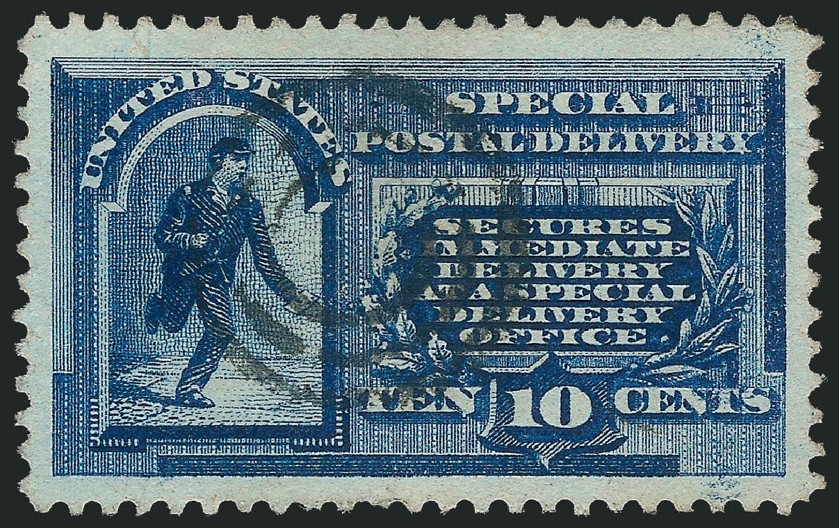 Values of US Stamps Scott Catalog #E1: 10c 1885 Special Delivery. Robert Siegel Auction Galleries, Mar 2013, Sale 1040, Lot 2095