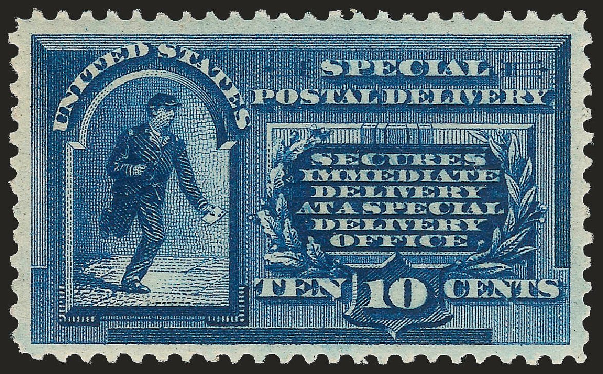 Costs of US Stamp Scott Cat. #E1 - 1885 10c Special Delivery. Robert Siegel Auction Galleries, Apr 2010, Sale 984, Lot 1085
