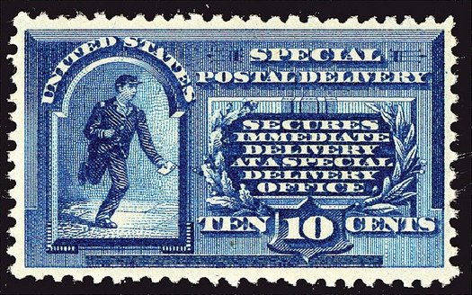 US Stamps Values Scott Catalog # E1: 1885 10c Special Delivery. Spink Shreves Galleries, Jan 2014, Sale 146, Lot 505
