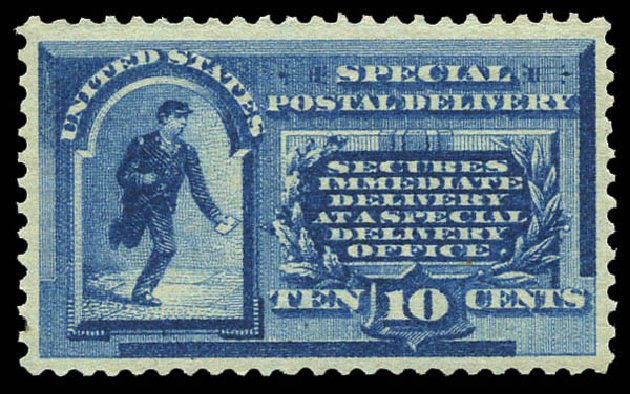 Price of US Stamps Scott Catalogue #E1 - 1885 10c Special Delivery. Matthew Bennett International, Mar 2011, Sale 337, Lot 3102