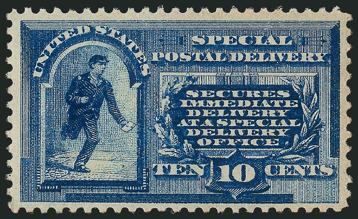 US Stamp Values Scott Catalog E1 - 1885 10c Special Delivery. Robert Siegel Auction Galleries, Jul 2013, Sale 1050, Lot 733