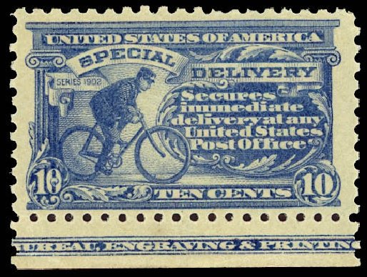 US Stamp Values Scott Catalogue # E10 - 1916 10c Special Delivery. Daniel Kelleher Auctions, Dec 2012, Sale 633, Lot 1087