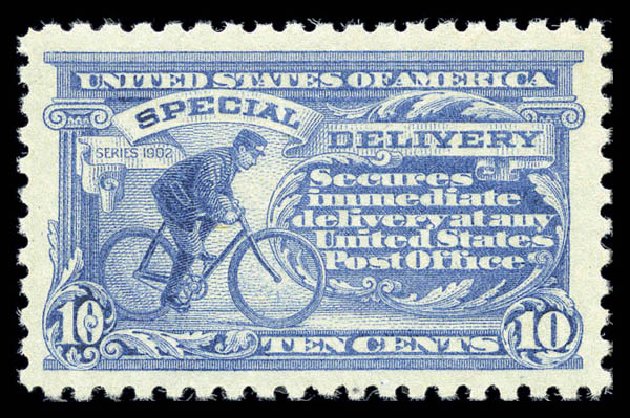 Prices of US Stamp Scott E10: 10c 1916 Special Delivery. Matthew Bennett International, Sep 2010, Sale 331, Lot 889