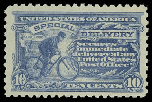 US Stamps Value Scott Catalog #E10 - 1916 10c Special Delivery. Daniel Kelleher Auctions, Oct 2012, Sale 632, Lot 1515