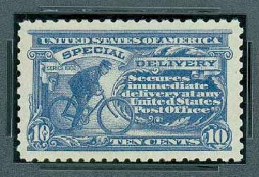 US Stamps Values Scott Catalog E10: 10c 1916 Special Delivery. Matthew Bennett International, Oct 2007, Sale 322, Lot 2293
