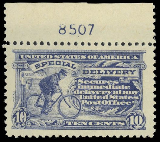 Costs of US Stamp Scott Catalog E11 - 1917 10c Special Delivery. Daniel Kelleher Auctions, Oct 2012, Sale 632, Lot 1517