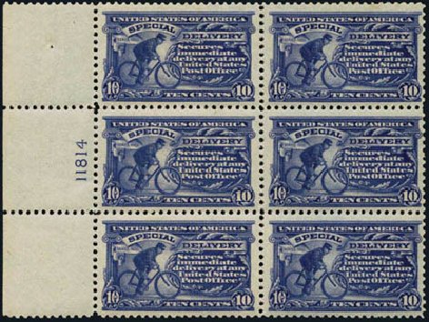 Values of US Stamp Scott Cat. #E11: 1917 10c Special Delivery. Harmer-Schau Auction Galleries, Oct 2011, Sale 91, Lot 351