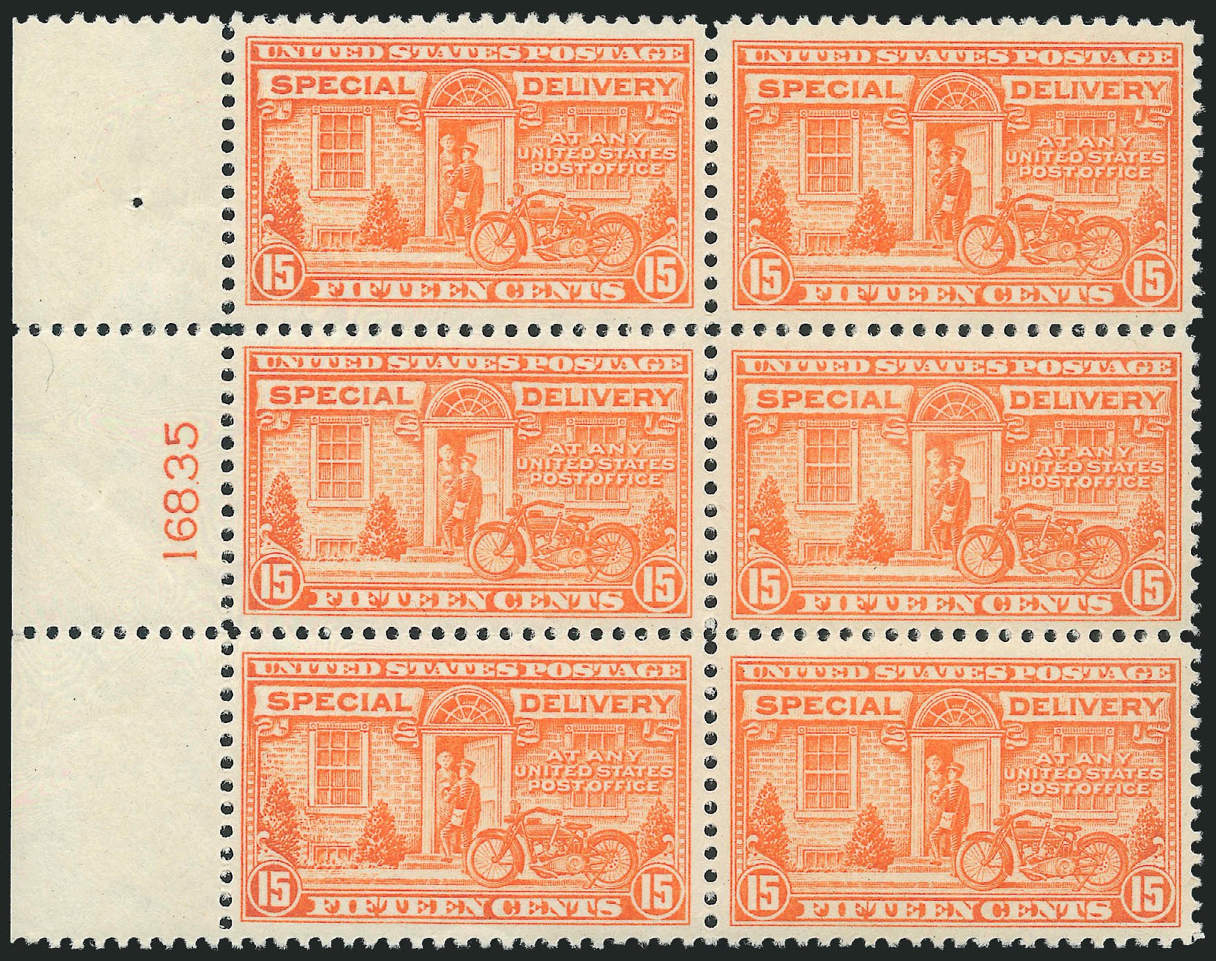 Cost of US Stamps Scott Catalogue # E13 - 15c 1925 Special Delivery. Robert Siegel Auction Galleries, Sep 2009, Sale 976, Lot 2271