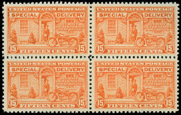 US Stamps Value Scott Catalog # E13 - 1925 15c Special Delivery. Matthew Bennett International, Jun 2008, Sale 328, Lot 1144