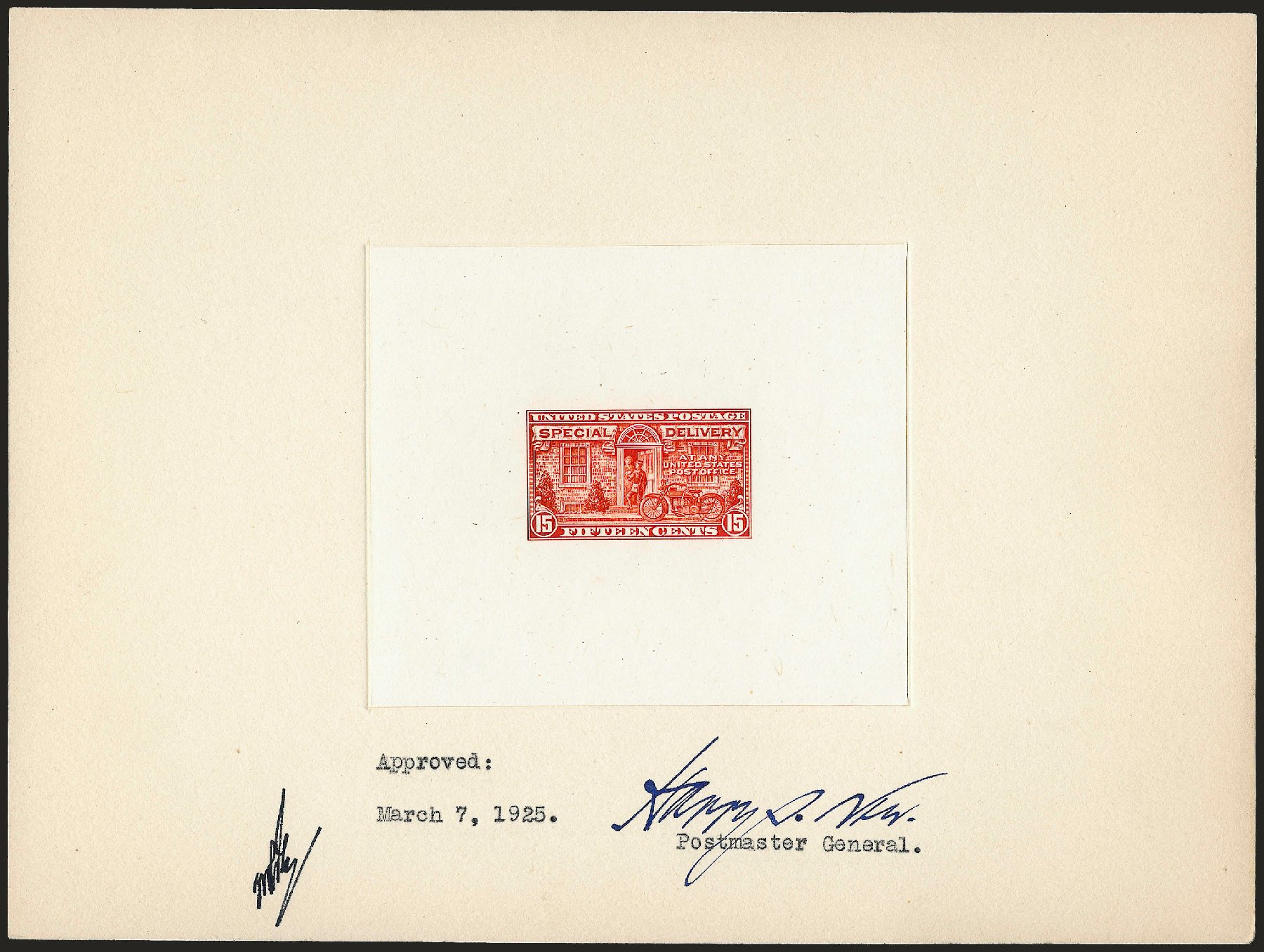 Cost of US Stamp Scott E13: 1925 15c Special Delivery. Robert Siegel Auction Galleries, Dec 2008, Sale 967, Lot 4053